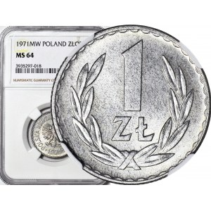 1 złoty 1971, mennicze