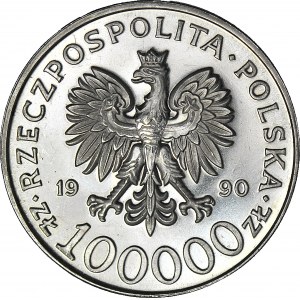 100.000 złotych 1990, Solidarność, prooflike