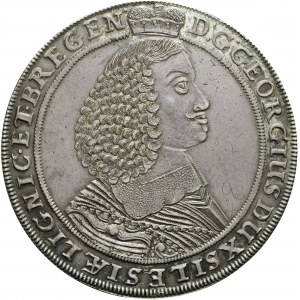 RR- Śląsk, Księstwo Legnicko-Brzesko-Wołowskie, Jerzy III Brzeski, Talar 1661, Brzeg, piękny