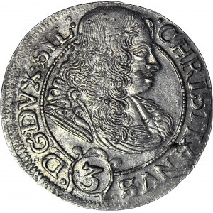 Śląsk, Księstwo Legnicko-Brzesko-Wołowskie, Krystian Wołowski, 3 krajcary 1670, Brzeg