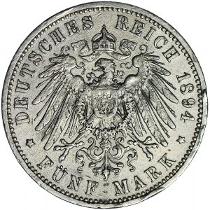 Niemcy, Prusy, Wilhelm II, 5 marek 1894, Berlin