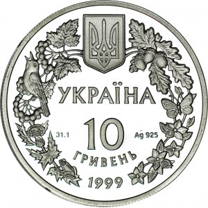 Ukraina, 10 hrywien 1999 Storczyk Podkolan Biały
