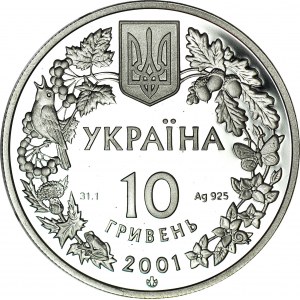 Ukraina, 10 hrywien 2001, Ryś, poszukiwany