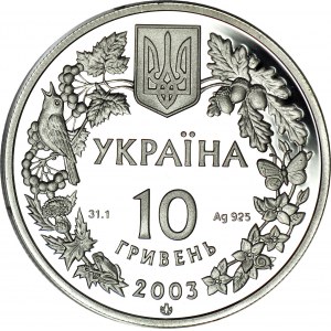 Ukraina, 10 hrywien 2003, Konik Morski, b. rzadki
