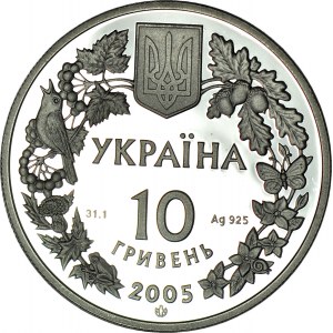 Ukraina, 10 hrywien 2005 Ślepiec Piaskowy
