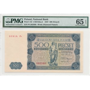 500 złotych 1947, ser. P4, rzadki