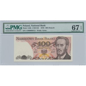 100 złotych 1976,ser. AM 0008612