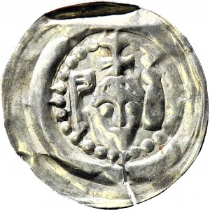 RR-, Polska dzielnicowa, Henryk I Brodaty 1201-1238 lub Henryk II Pobożny 1238-1241, Brakteat ratajski, R6