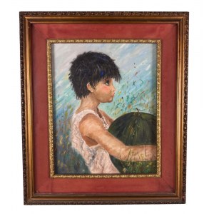 UNIDENTIFIED SIGNATURE, Portrait of a Young Person with Watermelon