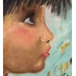 UNIDENTIFIED SIGNATURE, Portrait of a Young Person with Watermelon