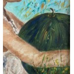 UNIDENTIFIED SIGNATURE, Portrait of a Young Person with Watermelon