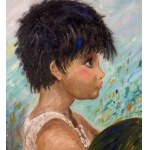 UNIDENTIFIED SIGNATURE, Portrait of a Young Person with Watermelon
