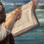 UNIDENTIFIED SIGNATURE, Woman Reading by the Seaside
