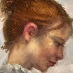 UNIDENTIFIED SIGNATURE, Woman Reading by the Seaside