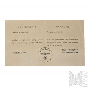 2WW Legitimation eines ehemaligen Kriegsgefangenen in Blanco