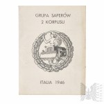 PSZnZ Odznaka Grupy Saperów 2 Korpusu z Legitymacją RZADKOŚĆ