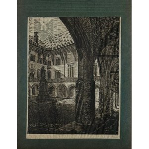 Zabytki Krakowa, zestaw 3 drzeworytów, 1942 Staatliche Kunstgewerbeschule Krakau