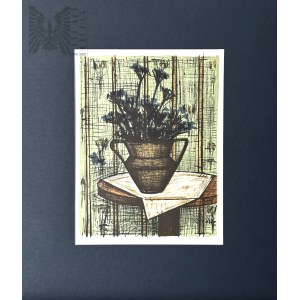 『コンポートのある静物画』 Bernard Buffet ドライポイント 版画 ベルナール ビュッフェ（Bernard BUFFET）「静物」ドライ