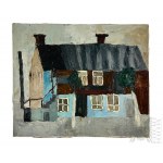 Dorota Brodowska (ur. 1954) - “Dom”, Olej na Płótnie