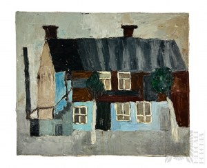 Dorota Brodowska (ur. 1954) - “Dom”, Olej na Płótnie