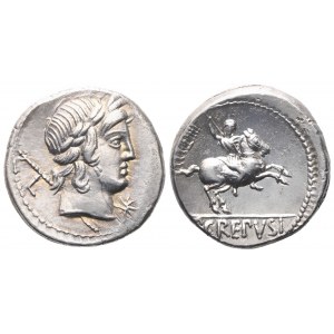 P. Crepusius, Denarius, 82 BC; AR (4 g; 17,4 mm; 7 h)