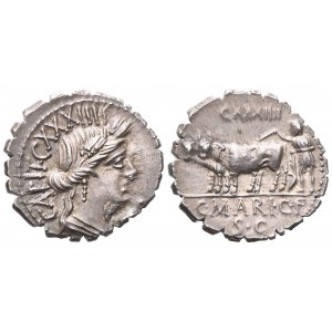 C. Marius C. f. Capito, Denarius serratus, 81 BC; AR (4,01 g; 19,3 mm; 6 h)