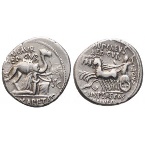 M. Aemilius Scaurus and P. Plautius Hypsaeus, Denarius, 58 BC; AR (3,41 g; 18,5 mm; 2 h)