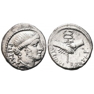 Decimus Iunius Brutus Albinus, Denarius, 48 BC; AR (3,64 g; 18,2 mm; 12 h)