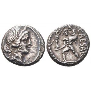 Julius Caesar, Denarius, late 48-47 BC; AR (3,80 g; 16,5 mm; 6 h)