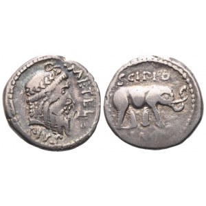 Q. Caecilius Metellus Pius Scipio, Denarius, 47-46 BC; AR (3,85 g; 17,7 mm)
