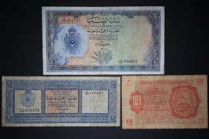 Libya Lot of 3 Notes ND (1943-1951)-1963