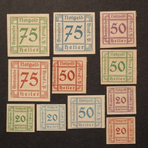 Austria Salzburg Lot of 11 Notes 1918-1921