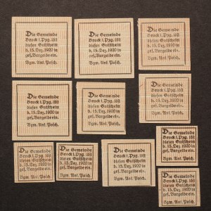 Austria Salzburg Lot of 11 Notes 1918-1921
