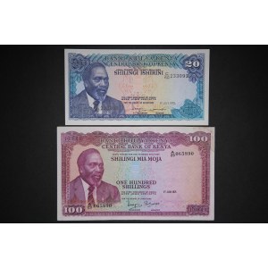 Kenya Lot of 2 Notes 1971-1978
