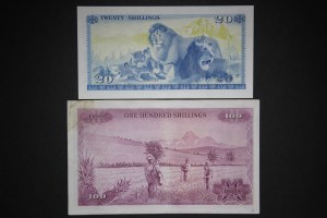 Kenya Lot of 2 Notes 1971-1978