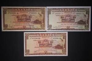 Hong Kong Lot of 3 Notes1960-1973