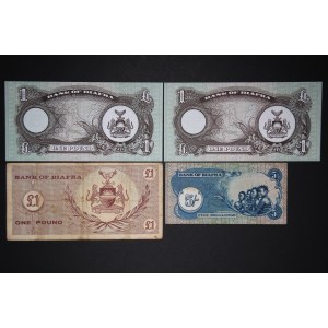 Biafra Lot of 4 Notes ND (1967-1969)