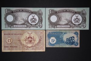 Biafra Lot of 4 Notes ND (1967-1969)