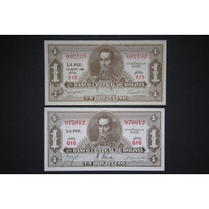 Bolivia Lot of 2 Notes 1928