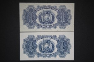Bolivia Lot of 2 Notes 1928