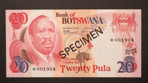 Botswana 20 Pula ND (1979) SPECIMEN