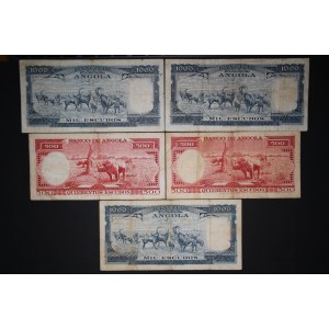 Angola Lot of 5 Notes 1970