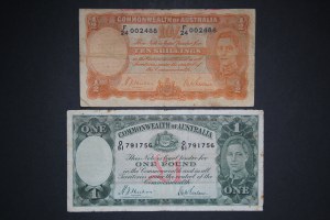 Australia Lot of 2 Notes ND (1941-1948)
