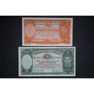 Australia Lot of 2 Notes ND (1941-1948)