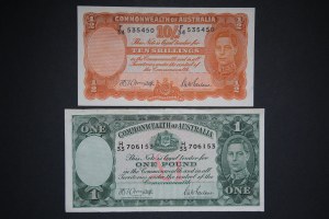 Australia Lot of 2 Notes ND (1941-1948)