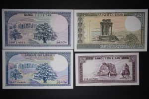 Lebanon Lot of 4 Notes ND-1988