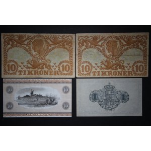 Denmark Lot of 4 Notes 1916-1957