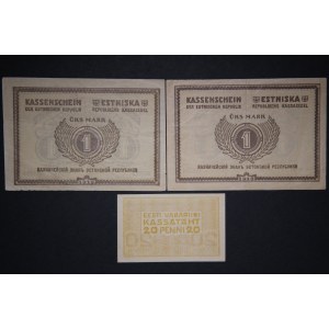 Estonia Lot of 3 Notes 1919-ND (1919)