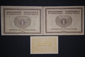 Estonia Lot of 3 Notes 1919-ND (1919)