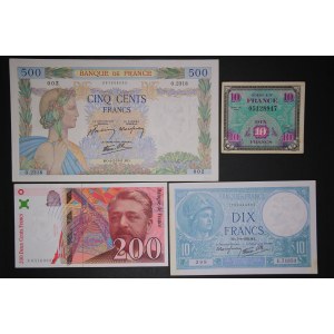 France Lot of 4 Notes 1939-1997